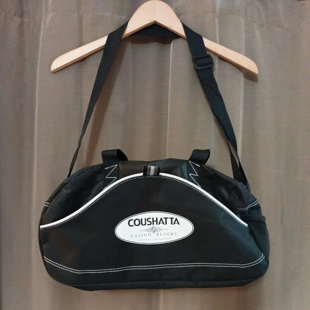 Coushatta Casino Resort Black Duffle Bag 16x11